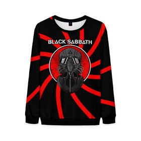 Мужской свитшот 3D с принтом Солдат Black Sabbath в городе Новоалтайск, 100% полиэстер с мягким внутренним слоем | круглый вырез горловины, мягкая резинка на манжетах и поясе, свободная посадка по фигуре | Тематика изображения на принте: black sabbath | ozzy osbourne | альбом | билл уорд | гизер батлер | группа | летчик | метал | музыка | надпись | оззи | осборн | песни | рок | тони айомми | хард рок | хеви метал | шлем