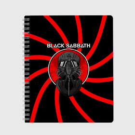 Тетрадь с принтом Солдат Black Sabbath в городе Новоалтайск, 100% бумага | 48 листов, плотность листов — 60 г/м2, плотность картонной обложки — 250 г/м2. Листы скреплены сбоку удобной пружинной спиралью. Уголки страниц и обложки скругленные. Цвет линий — светло-серый
 | black sabbath | ozzy osbourne | альбом | билл уорд | гизер батлер | группа | летчик | метал | музыка | надпись | оззи | осборн | песни | рок | тони айомми | хард рок | хеви метал | шлем
