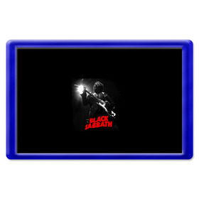 Магнит 45*70 с принтом Black Sabbath в городе Новоалтайск, Пластик | Размер: 78*52 мм; Размер печати: 70*45 | Тематика изображения на принте: black sabbath | ozzy osbourne | билл уорд | гизер батлер | гитара | группа | метал | музыка | надпись | оззи | осборн | песни | рок | солист | тони айомми | хард рок | хеви метал
