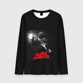 Мужской лонгслив 3D с принтом Black Sabbath в городе Новоалтайск, 100% полиэстер | длинные рукава, круглый вырез горловины, полуприлегающий силуэт | black sabbath | ozzy osbourne | билл уорд | гизер батлер | гитара | группа | метал | музыка | надпись | оззи | осборн | песни | рок | солист | тони айомми | хард рок | хеви метал