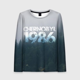 Женский лонгслив 3D с принтом Чернобыль 1986 в городе Новоалтайск, 100% полиэстер | длинные рукава, круглый вырез горловины, полуприлегающий силуэт | 1986 | дым | завод | лес | опасность | радиация | чаэс | чернобыль | экология