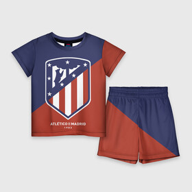 Детский костюм с шортами 3D с принтом Атлетико Мадрид в городе Новоалтайск,  |  | atletico madrid | атлетико мадрид
