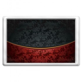 Магнит 45*70 с принтом Узоры Black and Red в городе Новоалтайск, Пластик | Размер: 78*52 мм; Размер печати: 70*45 | красный | узоры | цветы | черный