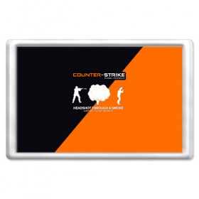 Магнит 45*70 с принтом Asiimov Headshot в городе Новоалтайск, Пластик | Размер: 78*52 мм; Размер печати: 70*45 | counter strike | cs | global offensive | go | headshot | контр страйк | контра