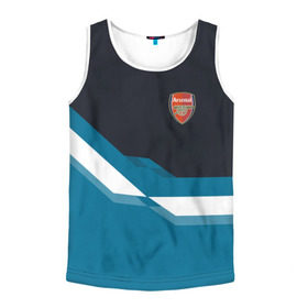 Мужская майка 3D с принтом Арсенал / FC Arsenal 2018 #1 в городе Новоалтайск, 100% полиэстер | круглая горловина, приталенный силуэт, длина до линии бедра. Пройма и горловина окантованы тонкой бейкой | fc | геометрия | эмблема