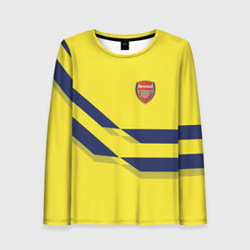 Женский лонгслив 3D с принтом Арсенал / FC Arsenal 2018 #2 в городе Новоалтайск, 100% полиэстер | длинные рукава, круглый вырез горловины, полуприлегающий силуэт | fc | fc arsenal | fly emirates | ronaldo | абстракция | арсенал | геометрия | зож | клуб | линии | мода | модные | мяч | реал | спорт | спортивные | стиль | тренды | футбол | футбольный клуб | экстрим | эмблема