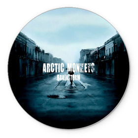 Коврик круглый с принтом Arctic Monkeys brainstorm в городе Новоалтайск, резина и полиэстер | круглая форма, изображение наносится на всю лицевую часть | Тематика изображения на принте: алекс тёрнер | арктик | арктические мартышки | гаражный | группа | джейми кук | инди рок | манкис | музыка | мэтт хелдер | ник о мэлли | обезьяна | постпанк ривайвл | психоделический | рок