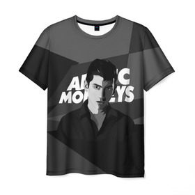 Мужская футболка 3D с принтом Солист Arctic Monkeys в городе Новоалтайск, 100% полиэфир | прямой крой, круглый вырез горловины, длина до линии бедер | arc | алекс тёрнер | арктик | арктические мартышки | гаражный | группа | джейми кук | инди рок | манкис | музыка | мэтт хелдер | ник о мэлли | обезьяна | постпанк ривайвл | психоделический | рок