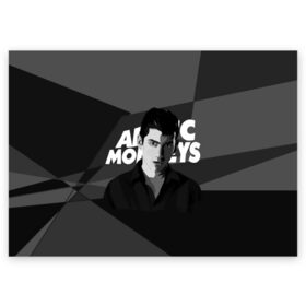 Поздравительная открытка с принтом Солист Arctic Monkeys в городе Новоалтайск, 100% бумага | плотность бумаги 280 г/м2, матовая, на обратной стороне линовка и место для марки
 | arc | алекс тёрнер | арктик | арктические мартышки | гаражный | группа | джейми кук | инди рок | манкис | музыка | мэтт хелдер | ник о мэлли | обезьяна | постпанк ривайвл | психоделический | рок