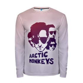 Мужской лонгслив 3D с принтом Группа Arctic Monkeys в городе Новоалтайск, 100% полиэстер | длинные рукава, круглый вырез горловины, полуприлегающий силуэт | 