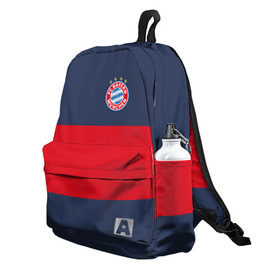 Рюкзак 3D с принтом Bayern Munchen - Red-Blue FCB (2018 NEW) в городе Новоалтайск, 100% полиэстер | лямки с регулируемой длиной, сверху петелька, чтобы рюкзак можно было повесить на вешалку. Основное отделение закрывается на молнию, как и внешний карман. Внутри два дополнительных кармана, один из которых закрывается на молнию. По бокам два дополнительных кармашка | Тематика изображения на принте: 0x000000123 | bayern munchen | fcb | football | бавария мюнхен | футбол