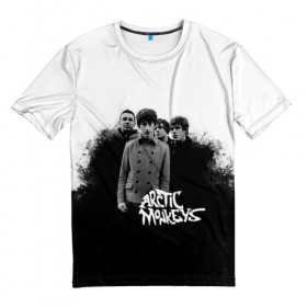 Мужская футболка 3D с принтом Группа Arctic Monkeys в городе Новоалтайск, 100% полиэфир | прямой крой, круглый вырез горловины, длина до линии бедер | arctic monkeys обезьянка