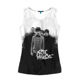 Женская майка 3D с принтом Группа Arctic Monkeys в городе Новоалтайск, 100% полиэстер | круглая горловина, прямой силуэт, длина до линии бедра | arctic monkeys обезьянка