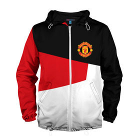 Мужская ветровка 3D с принтом Manchester United 2018 #12 в городе Новоалтайск, 100% полиэстер | подол и капюшон оформлены резинкой с фиксаторами, два кармана без застежек по бокам, один потайной карман на груди | Тематика изображения на принте: emirates | fc | manchester united | абстракция | геометрия | зож | клуб | линии | манчестер юнайтед | модные | мяч | россии | спорт | спортивные | стиль | тренды | футбол | футбольный клуб | экстрим | эмблема