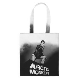 Сумка 3D повседневная с принтом Солист Arctic Monkeys в городе Новоалтайск, 100% полиэстер | Плотность: 200 г/м2; Размер: 34×35 см; Высота лямок: 30 см | Тематика изображения на принте: алекс тёрнер | арктик | арктические мартышки | гаражный | группа | джейми кук | инди рок | манкис | музыка | мэтт хелдер | ник о мэлли | обезьяна | постпанк ривайвл | психоделический | рок