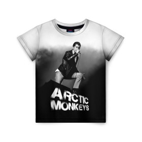 Детская футболка 3D с принтом Солист Arctic Monkeys в городе Новоалтайск, 100% гипоаллергенный полиэфир | прямой крой, круглый вырез горловины, длина до линии бедер, чуть спущенное плечо, ткань немного тянется | алекс тёрнер | арктик | арктические мартышки | гаражный | группа | джейми кук | инди рок | манкис | музыка | мэтт хелдер | ник о мэлли | обезьяна | постпанк ривайвл | психоделический | рок