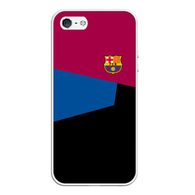 Чехол для iPhone 5/5S матовый с принтом FC Barcelona 2018 #5 в городе Новоалтайск, Силикон | Область печати: задняя сторона чехла, без боковых панелей | fcb | барселона | геометрия | футбольный клуб