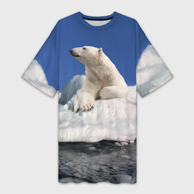 Платье-футболка 3D с принтом Арктика в городе Новоалтайск,  |  | animals | bear | ice | nature | polar bear | power | travel | белый медведь | животные | лёд | медведь | природа | путешествия | сила | снег