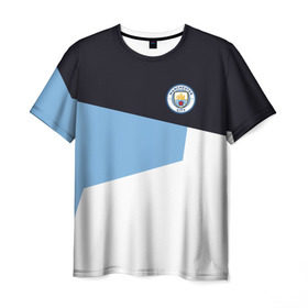 Мужская футболка 3D с принтом Manchester city 2018 #4 в городе Новоалтайск, 100% полиэфир | прямой крой, круглый вырез горловины, длина до линии бедер | emirates | fc | manchester city | абстракция | геометрия | зож | клуб | линии | манчестер сити | мода | модные | мяч | спорт | спортивные | стиль | тренды | флаг россии | футбол | футбольный клуб | экстрим | эмблема