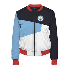 Женский бомбер 3D с принтом Manchester city 2018 #4 в городе Новоалтайск, 100% полиэстер | застегивается на молнию, по бокам два кармана без застежек, мягкие манжеты, по низу бомбера и на воротнике — эластичная резинка | emirates | fc | manchester city | абстракция | геометрия | зож | клуб | линии | манчестер сити | мода | модные | мяч | спорт | спортивные | стиль | тренды | флаг россии | футбол | футбольный клуб | экстрим | эмблема