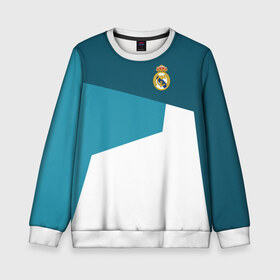 Детский свитшот 3D с принтом Real Madrid 2018 #5 в городе Новоалтайск, 100% полиэстер | свободная посадка, прямой крой, мягкая тканевая резинка на рукавах и понизу свитшота | Тематика изображения на принте: fc | football | football club | real madrid | sport | реал мадрид | спорт | спортивные | униформа | фк | футбол | футбольный клуб