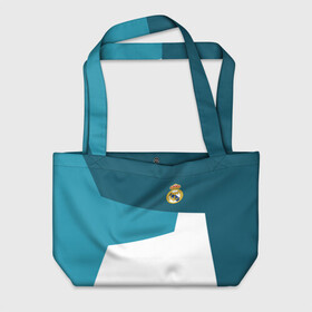 Пляжная сумка 3D с принтом Real Madrid 2018 #5 в городе Новоалтайск, 100% полиэстер | застегивается на металлическую кнопку; внутренний карман застегивается на молнию. Стенки укреплены специальным мягким материалом, чтобы защитить содержимое от несильных ударов
 | fc | football | football club | real madrid | sport | реал мадрид | спорт | спортивные | униформа | фк | футбол | футбольный клуб