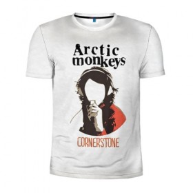 Мужская футболка 3D спортивная с принтом Arctic Monkeys cornerstone в городе Новоалтайск, 100% полиэстер с улучшенными характеристиками | приталенный силуэт, круглая горловина, широкие плечи, сужается к линии бедра | алекс тёрнер | арктик | арктические мартышки | гаражный | группа | джейми кук | инди рок | манкис | музыка | мэтт хелдер | ник о мэлли | обезьяна | постпанк ривайвл | психоделический | рок