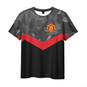 Мужская футболка 3D с принтом Manchester United 2018 #14 в городе Новоалтайск, 100% полиэфир | прямой крой, круглый вырез горловины, длина до линии бедер | Тематика изображения на принте: emirates | fc | manchester united | абстракция | геометрия | зож | клуб | линии | манчестер юнайтед | модные | мяч | россии | спорт | спортивные | стиль | тренды | футбол | футбольный клуб | экстрим | эмблема