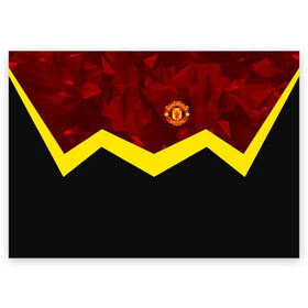 Поздравительная открытка с принтом Manchester United 2018 #17 в городе Новоалтайск, 100% бумага | плотность бумаги 280 г/м2, матовая, на обратной стороне линовка и место для марки
 | Тематика изображения на принте: emirates | fc | manchester united | абстракция | геометрия | зож | клуб | линии | манчестер юнайтед | модные | мяч | россии | спорт | спортивные | стиль | тренды | футбол | футбольный клуб | экстрим | эмблема