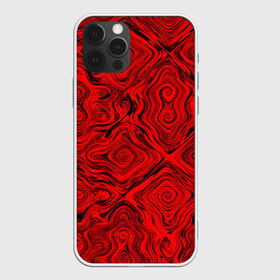 Чехол для iPhone 12 Pro Max с принтом Tie-Dye red в городе Новоалтайск, Силикон |  | волны | красный | разводы | текстура