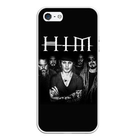 Чехол для iPhone 5/5S матовый с принтом HIM в городе Новоалтайск, Силикон | Область печати: задняя сторона чехла, без боковых панелей | антто меласньемин | вилле вало | мика карппинен | микко линдстрём | микко паананен | оскари кюмалайне | хим | юкка крёгер | юсси микко салминен | юха петтери лондквист | юха тарвонен