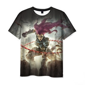Мужская футболка 3D с принтом Darksiders 3 в городе Новоалтайск, 100% полиэфир | прямой крой, круглый вырез горловины, длина до линии бедер | darksiders