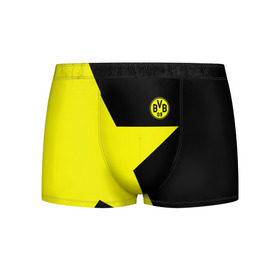 Мужские трусы 3D с принтом FC Borussia Dortmund 2018 в городе Новоалтайск, 50% хлопок, 50% полиэстер | классическая посадка, на поясе мягкая тканевая резинка | боруссия | дортмунд
