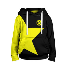 Детская толстовка 3D с принтом FC Borussia Dortmund 2018 в городе Новоалтайск, 100% полиэстер | двухслойный капюшон со шнурком для регулировки, мягкие манжеты на рукавах и по низу толстовки, спереди карман-кенгуру с мягким внутренним слоем | Тематика изображения на принте: боруссия | дортмунд