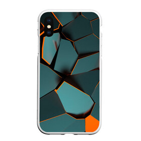 Чехол для iPhone XS Max матовый с принтом Нано в городе Новоалтайск, Силикон | Область печати: задняя сторона чехла, без боковых панелей | abstraction | абстракция | геометрия | грани | полигоны | сочетания | треугольники