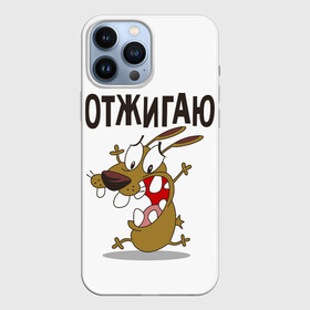 Чехол для iPhone 13 Pro Max с принтом Отжигаю в городе Новоалтайск,  |  | Тематика изображения на принте: весело | зубы | рот | собака