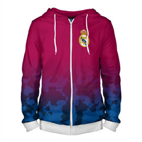 Мужская толстовка 3D на молнии с принтом Real Madrid 2018 Military 2 в городе Новоалтайск, 100% полиэстер | длина до линии бедра, манжеты и пояс оформлены мягкой тканевой резинкой, двухслойный капюшон со шнурком для регулировки, спереди молния, по бокам два кармана | emirates | fc | real madrid | клуб | реал мадрид