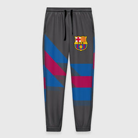Мужские брюки 3D с принтом FC Barcelona #7 в городе Новоалтайск, 100% полиэстер | манжеты по низу, эластичный пояс регулируется шнурком, по бокам два кармана без застежек, внутренняя часть кармана из мелкой сетки | Тематика изображения на принте: fcb | барселона | геометрия | футбольный клуб