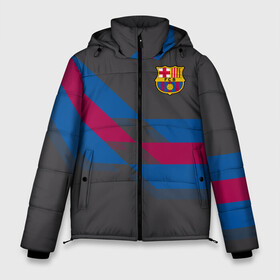 Мужская зимняя куртка 3D с принтом FC BARCELONA (BARCA) | ФК БАРСЕЛОНА в городе Новоалтайск, верх — 100% полиэстер; подкладка — 100% полиэстер; утеплитель — 100% полиэстер | длина ниже бедра, свободный силуэт Оверсайз. Есть воротник-стойка, отстегивающийся капюшон и ветрозащитная планка. 

Боковые карманы с листочкой на кнопках и внутренний карман на молнии. | fcb | барселона | геометрия | футбольный клуб