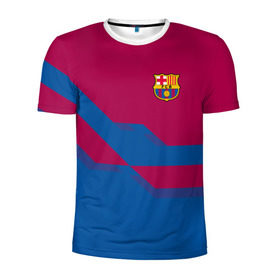Мужская футболка 3D спортивная с принтом FC Barcelona #5 в городе Новоалтайск, 100% полиэстер с улучшенными характеристиками | приталенный силуэт, круглая горловина, широкие плечи, сужается к линии бедра | fc | fc barcelona | fcb | fly emirates | ronaldo | абстракция | барселона | геометрия | зож | клуб | линии | месси | модные | мяч | реал мадрид | спорт | спортивные | тренды | футбол | футбольный клуб | эмблема