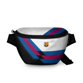 Поясная сумка 3D с принтом FC Barcelona #3 в городе Новоалтайск, 100% полиэстер | плотная ткань, ремень с регулируемой длиной, внутри несколько карманов для мелочей, основное отделение и карман с обратной стороны сумки застегиваются на молнию | fc | fc barcelona | fcb | fly emirates | ronaldo | абстракция | барселона | геометрия | зож | клуб | линии | месси | модные | мяч | реал мадрид | спорт | спортивные | тренды | футбол | футбольный клуб | эмблема
