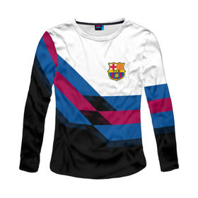 Женский лонгслив 3D с принтом FC Barcelona #3 в городе Новоалтайск, 100% полиэстер | длинные рукава, круглый вырез горловины, полуприлегающий силуэт | fc | fc barcelona | fcb | fly emirates | ronaldo | абстракция | барселона | геометрия | зож | клуб | линии | месси | модные | мяч | реал мадрид | спорт | спортивные | тренды | футбол | футбольный клуб | эмблема