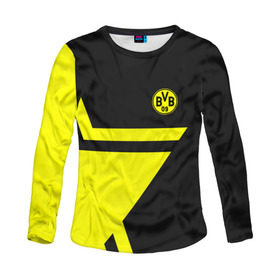 Женский лонгслив 3D с принтом FC Borussia Dortmund 2018 Star в городе Новоалтайск, 100% полиэстер | длинные рукава, круглый вырез горловины, полуприлегающий силуэт | borussia | fc | football | football club | sport | боруссия | спорт | спортивные | униформа | фирменные цвета | фк | футбол | футбольный клуб