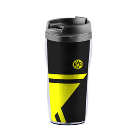 Термокружка-непроливайка с принтом FC Borussia Dortmund 2018 Star в городе Новоалтайск, внутренняя часть — пищевой пластик, наружная часть — прозрачный пластик, между ними — полиграфическая вставка с рисунком | объем — 350 мл, герметичная крышка | borussia | fc | football | football club | sport | боруссия | спорт | спортивные | униформа | фирменные цвета | фк | футбол | футбольный клуб