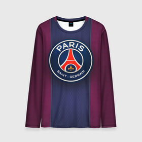 Мужской лонгслив 3D с принтом Paris Saint-Germain в городе Новоалтайск, 100% полиэстер | длинные рукава, круглый вырез горловины, полуприлегающий силуэт | psg | париж | псж | форма | футбол