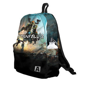Рюкзак 3D с принтом Titanfall в городе Новоалтайск, 100% полиэстер | лямки с регулируемой длиной, сверху петелька, чтобы рюкзак можно было повесить на вешалку. Основное отделение закрывается на молнию, как и внешний карман. Внутри два дополнительных кармана, один из которых закрывается на молнию. По бокам два дополнительных кармашка | мех | мехи | пилот | пилоты | спектр | спектры | титан