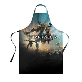 Фартук 3D с принтом Titanfall в городе Новоалтайск, 100% полиэстер | общий размер — 65 х 85 см, ширина нагрудника — 26 см, горловина — 53 см, длина завязок — 54 см, общий обхват в поясе — 173 см. Принт на завязках и на горловине наносится с двух сторон, на основной части фартука — только с внешней стороны | мех | мехи | пилот | пилоты | спектр | спектры | титан