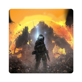 Магнит виниловый Квадрат с принтом Titanfall в городе Новоалтайск, полимерный материал с магнитным слоем | размер 9*9 см, закругленные углы | мех | мехи | пилот | пилоты | спектр | спектры | титан