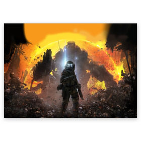 Поздравительная открытка с принтом Titanfall в городе Новоалтайск, 100% бумага | плотность бумаги 280 г/м2, матовая, на обратной стороне линовка и место для марки
 | мех | мехи | пилот | пилоты | спектр | спектры | титан