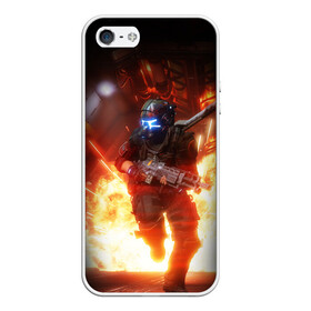 Чехол для iPhone 5/5S матовый с принтом Titanfall в городе Новоалтайск, Силикон | Область печати: задняя сторона чехла, без боковых панелей | мех | мехи | пилот | пилоты | спектр | спектры | титан
